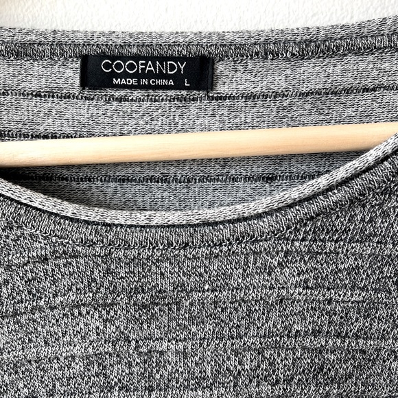 Coofandy Men’s Textured Long Sleeve Sweater Shirt Size L - Picture 4 of 5